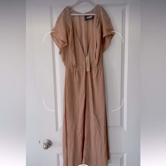 Reformation Thalia Dress in Tan. Women’s Size 6. Like new. Midi Dress. - Picture 3 of 4